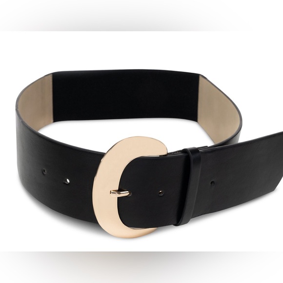 New Guani Bernini women’s wide faux- leather stretch belt - Picture 1 of 6